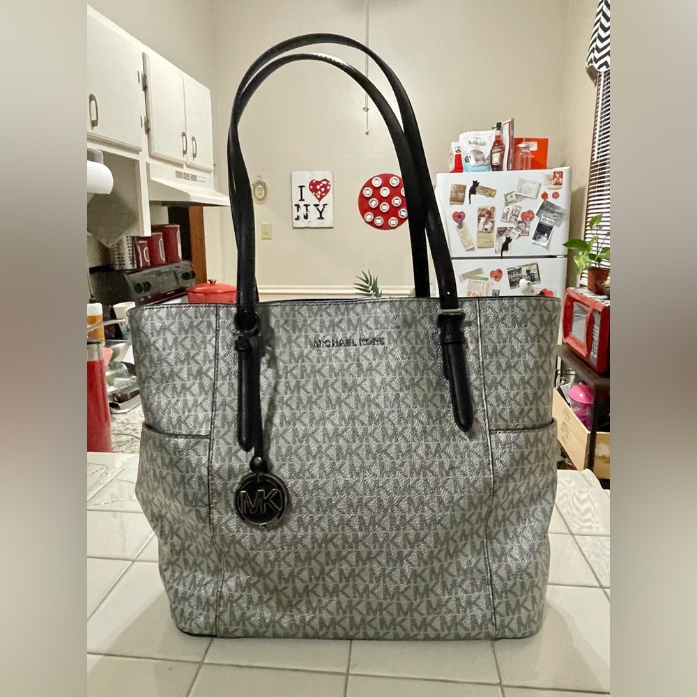 Michael Kors monogram MK tote/laptop/travel/diaper bag